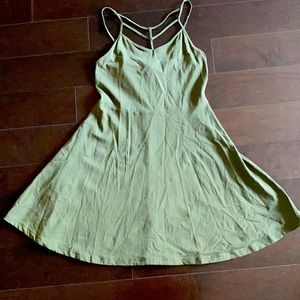 Olive green flirty dress